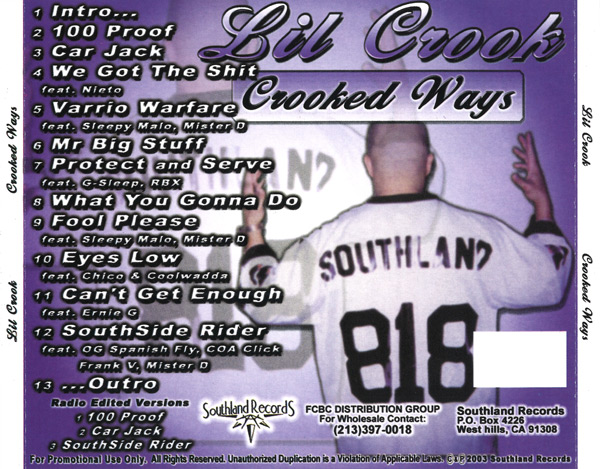 Lil Crook - Crooked Ways Chicano Rap